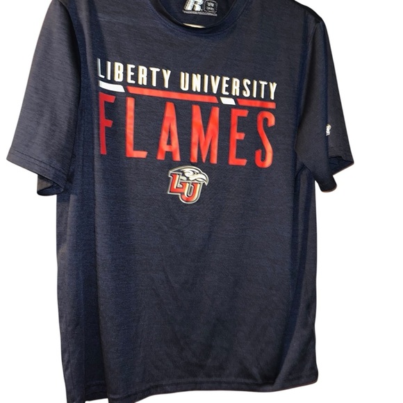 liberty university Flames navy performance Tshirt tee size M Medium - Picture 1 of 3